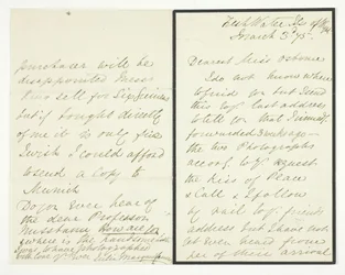 Autografbrev, 3. marts 1875.