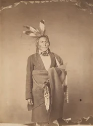 Hin-han-du-ta, The Red Owl, en høvding af Mde-wa-kan-ton Sioux, 1858 (foto)