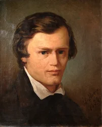 Estisk: "Kunstner H. Portræt af H. Hartmann"