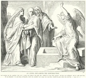 En engel erklærer opstandelsen (gravering)