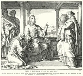 Jesus i huset til Martha og Mary (gravering)