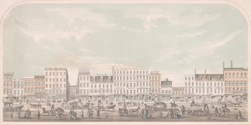 Broadway, New York fra Canal til Grand Street, West Side, 1856.