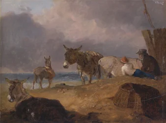 Æsler og figurer på en strand