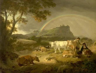 Landskab, Beeston Castle, Cheshire og Rainbow, 1793