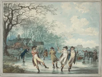 Skatere på Serpentine i Hyde Park. 1786