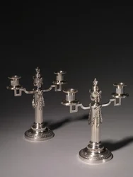 Lysestage, firma Peter Carl Fabergé
