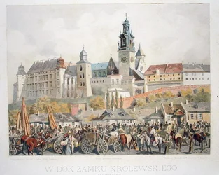 Udsigt over slottet Krolewskiego, Krakow, fra 