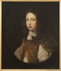 Le prince heritier Johann Georg von Schleswig Holstein Gottorp - Portræt af Johann Georg (1638-1655), arvingen til tronen i Holstein-Gottorp, af Ovens, Jurgen (Jurriaen) (1623-1678). Olie på lærred. Mål: 68x59 cm. Nationalmuseum Stockholm