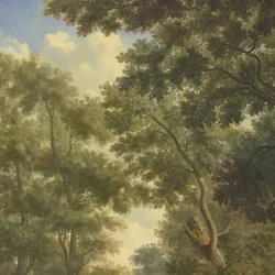 Arcadian Landscape, et af en serie på ti vægmalerier i havestuen i stueetagen i Amsterdam-huset Herengracht 524