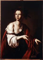 Allegori af historien. Maleri af Jose de Ribera kaldet il Spagnoletto ""spanieren"" (1591-1652)