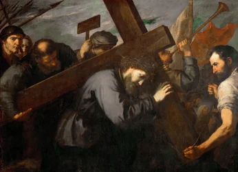 Jesus portant la Croix - Kristus der bærer korset - Jose de Ribera (1591-1652). Olie på lærred, ca. 1635. Mål : 144x198 cm. Kunsthistorisk museum, Vienne