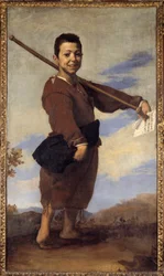 Klumpfodsmaleriet af Jose de Ribera kaldet il Spagnoletto ""spanieren"" (1591-1652) (esp.) 1642 Søn. 1,64x0,93m