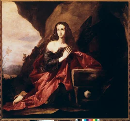 Maria Magdalene beder (olie på lærred