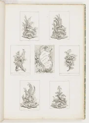 Ornament Design med krebsemotiv, pl. 14 i Livre des Légumes (serie af grøntsagsornament) pl. jeg