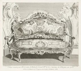 Sofa udført for greven af Bielinski Grand M.al of the Crown of Poland i 1735; Sofa udført for greven af Bielinski i 1735, 4. plade