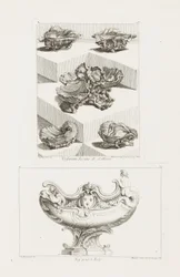 Different Desseins de Sallieres (forskellige designs til saltretter), pl. 63 i arbejde af Juste-Aurele
