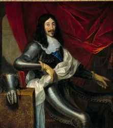 Portræt af Ludvig XIII (1601-1643) Konge af Frankrig - Maleri af Juste D