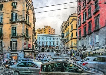 Akvarelkunst fra Napoli, Italien (13)