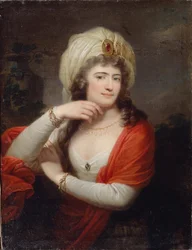 Portræt af Aleksandra Branicka 1754-1838, vagthavende af Catherine II, 1793