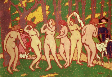 Nøgne i en park, 1910