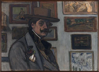 Selvportræt i brun hat, 1897.