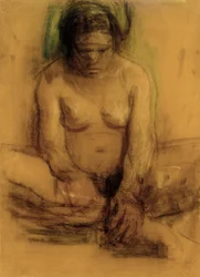 Käthe Kollwitz, Siddende kvindelig nøgen
