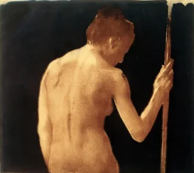 Käthe Kollwitz, kvinderyg, halvnøgen, 1901
