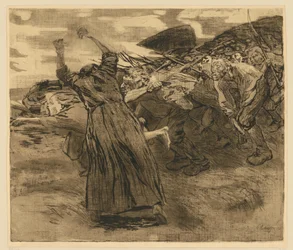 Udbrud (blad 5 fra „Bondekrigen“, 6. tilstand)