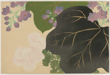 Hundrede verdeners blomster (Momoyogusa): Krysantemum og Paulownia (Kikukiri)