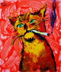 Den seje kat ryger
