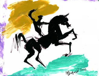 Hest, der rejser sig dynamisk