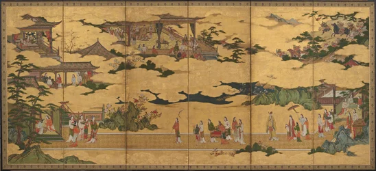 Scener fra Ming Huang-kejserens og Yang Guifeis liv (en af et par med F1901.20)