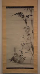 Egern på bambus og sten, 1800-tallet.