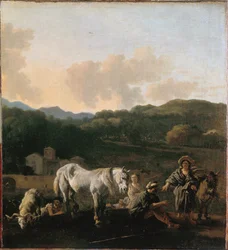 Bønder og en hvid hest