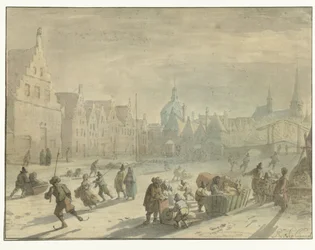 Galgevand i Leiden med isunderholdning