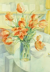 Kunstnertulipaner i tegnestuen