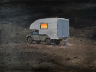 Varm campingaften