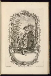 Design til en Cartouche med store og små rum