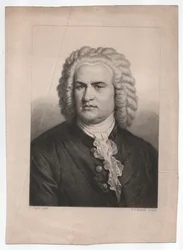 Johann Sebastian Bach (1685-1750) (ca. 1850, kobberstik)