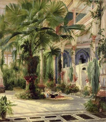 Interiør af Palmehuset i Potsdam, 1833 (papir på lærred)