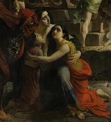 Detalje af Pompejis sidste dag (af Karl Brjullov, 1833, Det Russiske Museum)