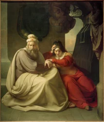 K.F. Lessing, Det sørgende kongepar