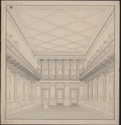 Berlin. Schauspielhaus på Gendarmenmarkt, koncertsal. Udsigt