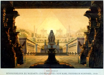 Gården til templet Isis og Osiris, hvor Sarastro var ypperstepræst, c1816