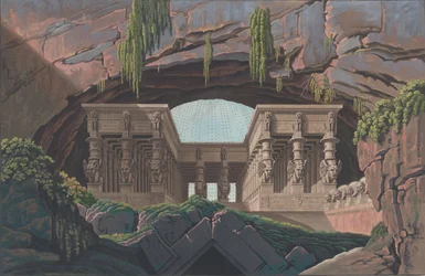 Tempel blandt klipper, 1847-49.