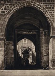 Jerusalem, indgang til tempelstedet (s/h foto)