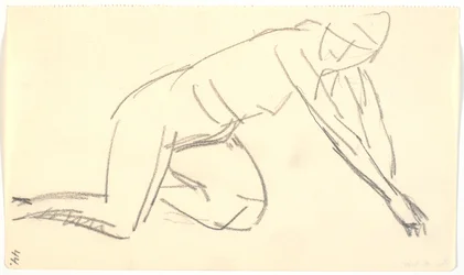 Knælende model