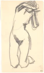 Knælende model