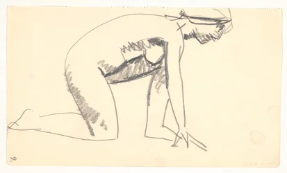Knælende model