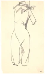 Knælende model